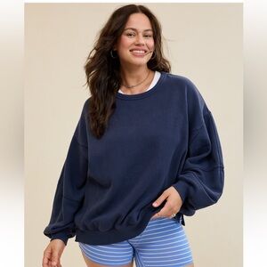 Aerie Très Chic Sweatshirt Dark Blue Sweatshirt Size XL, NWT
